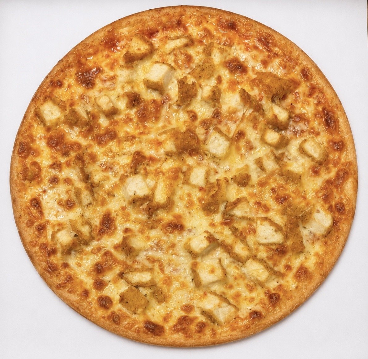 Chicken cutlets pizza.